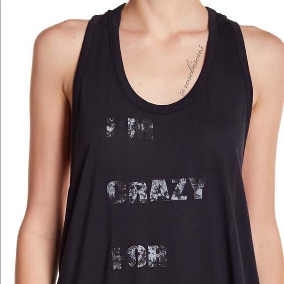 ✌🏼🆕{HAUTE HIPPIE} Black Racerback Graphic Hi-Lo - Picture 3 of 6